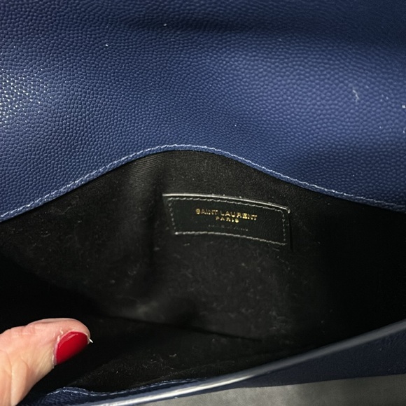 Authentic Like New Yves Saint Laurent Uptown Leather Envelope Pouch Clutch - Picture 8 of 14